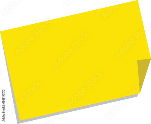 Flat vector illustration of a sticky note or memo paper. Ideal for planners, reminder graphics, or digital note apps.