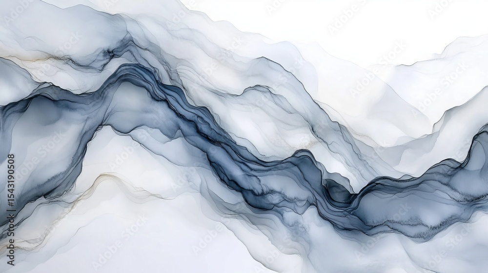 Obraz premium White and gray gradient with minimalistic grainy texture and subtle watercolor effects Offers blank space for elegant text overlays creating a polished and professional look
