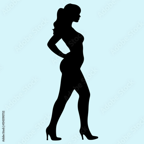 Curvy Female Figure Silhouette Art
