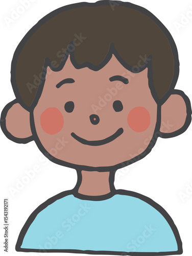 男の子の手描きイラスト
