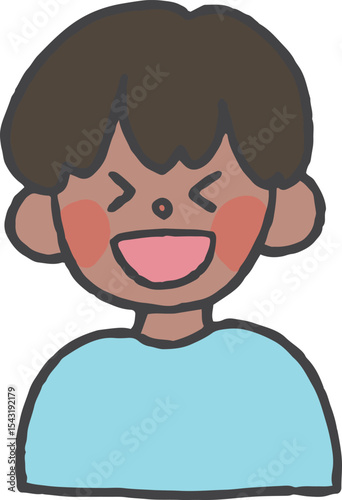 男の子の手描きイラスト