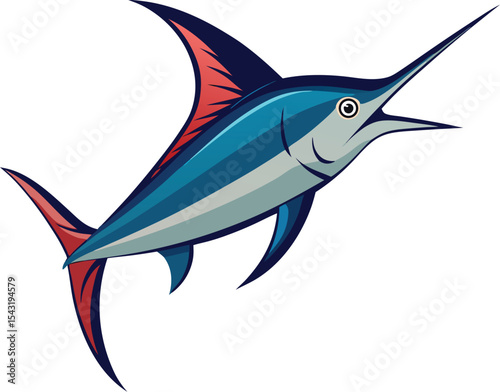 vector illustration of a shark