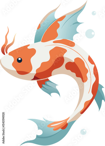 illustration of goldfish in water