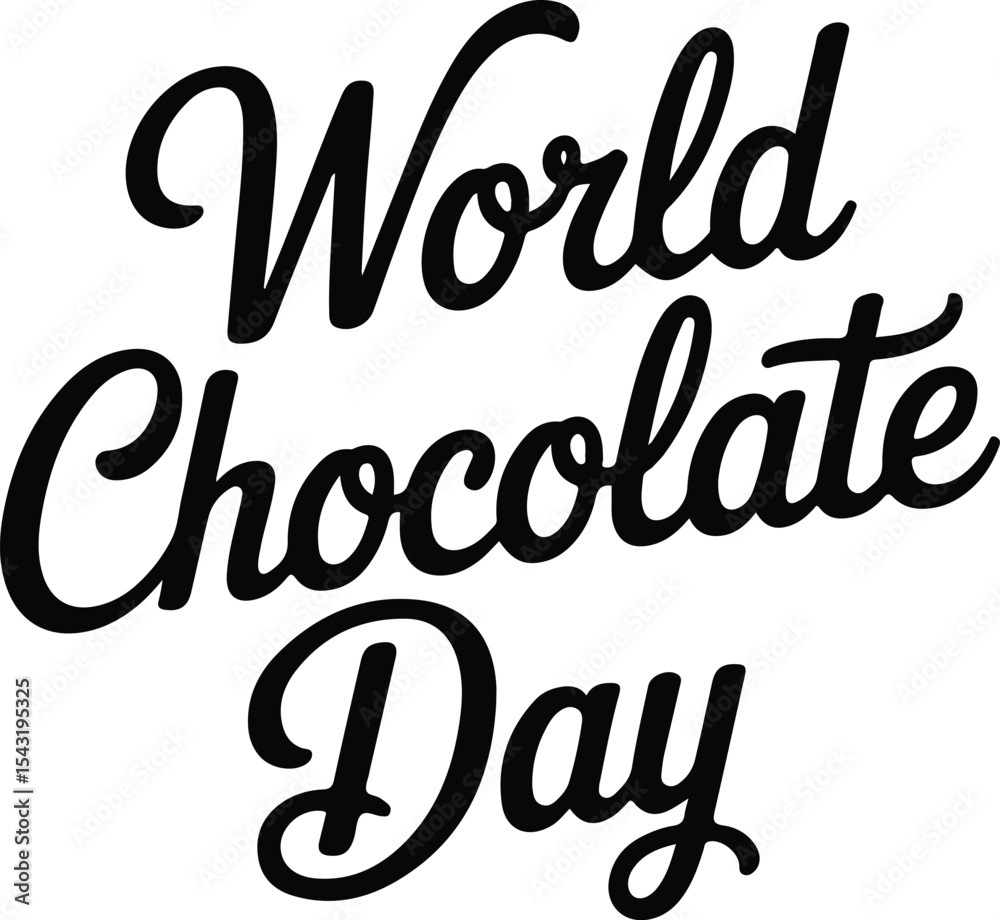 Naklejka premium happy chocolate day vector
