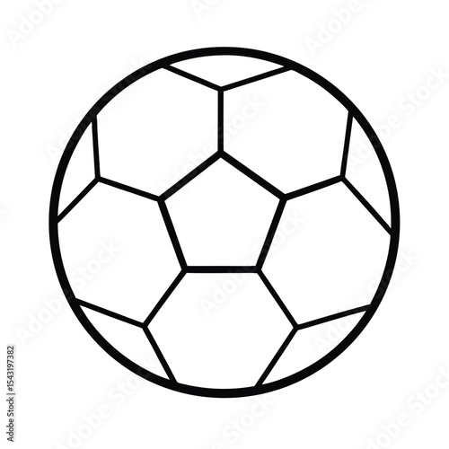 Clean soccer ball line art