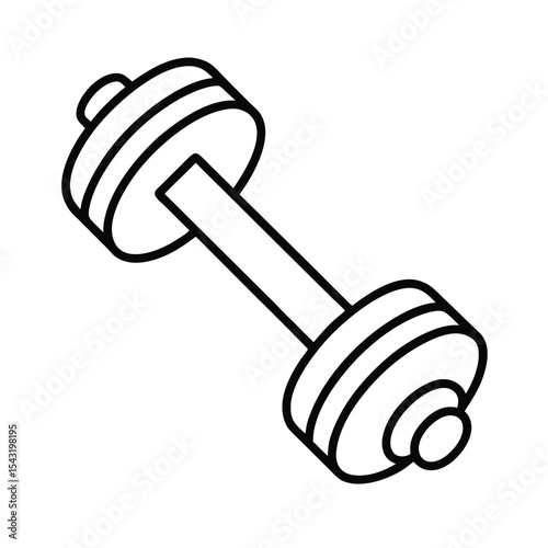 Dumbbell line art