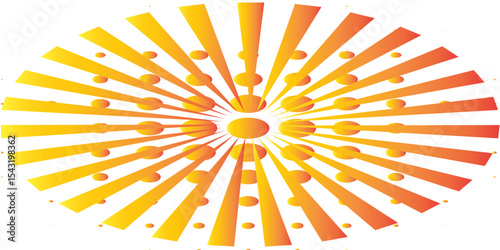 Sun rays background. Vector illustration