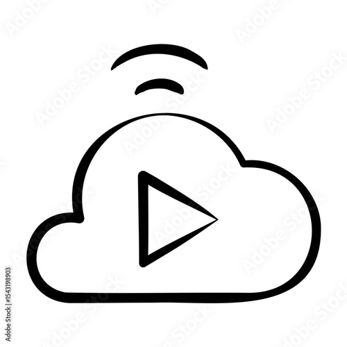 Cloud Streaming Icon