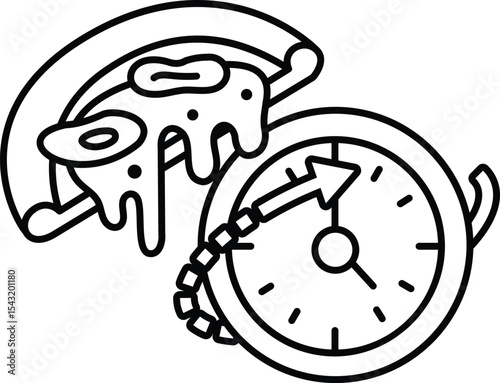 A pizza with a clock on it