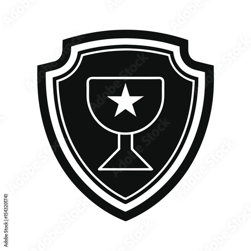 Shield with Cup and Star Icon
