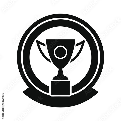 Trophy icon in a circle badge design