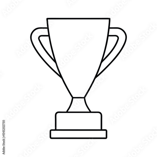 Single trophy outline 