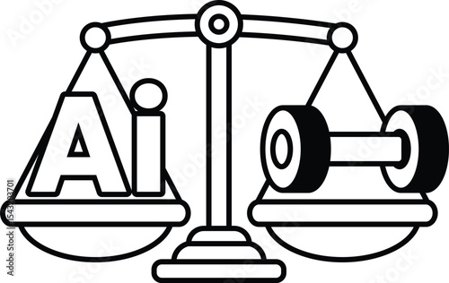 A scale with the letters AI on it