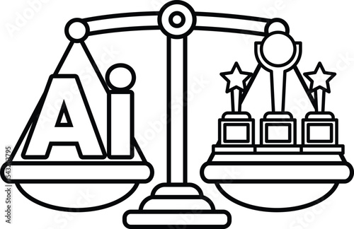 A scale with the letters AI on it