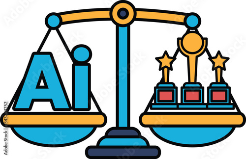 A scale with the letters AI on it