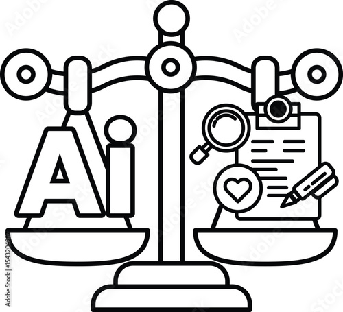A scale with the letters AI on it