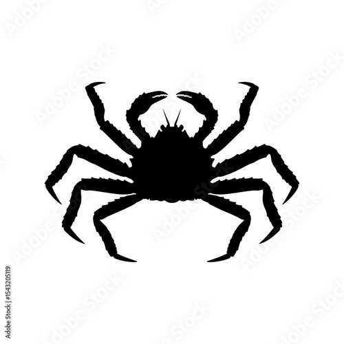 King crab silhouette vector flat illustration design.