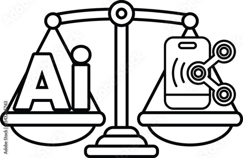 A scale with the letters AI on it