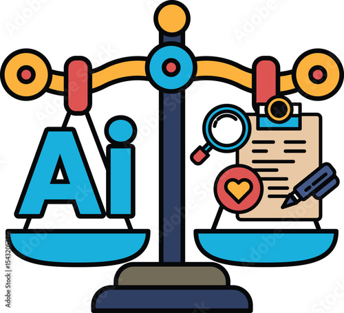 A scale with the letters AI on it