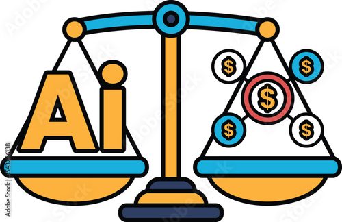 A scale with the word AI on it