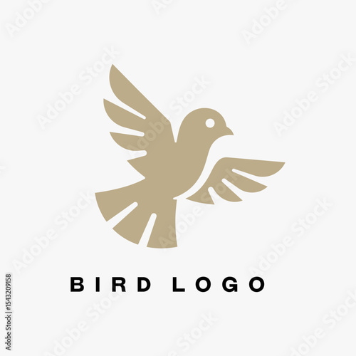 Elegant flying dove vector, a symbol of peace and freedom, perfect for logo design or illustration