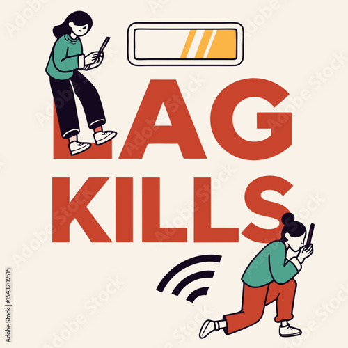 Lag kills illustration with transparent background, clean cutout for design projects