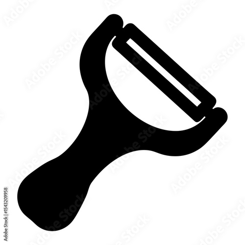 A minimalistic silhouette of a Yshaped peeler for kitchen use