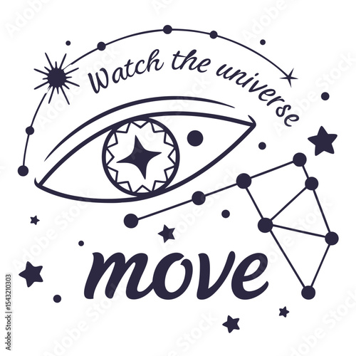 Watch the universe move eye cosmic design element