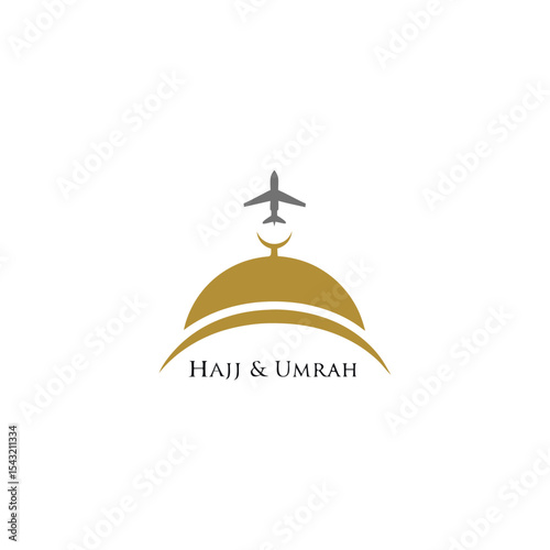 Travel agency vector logo with palm tree, aeroplane, global map, sun, and birds featuring logo for travel company 