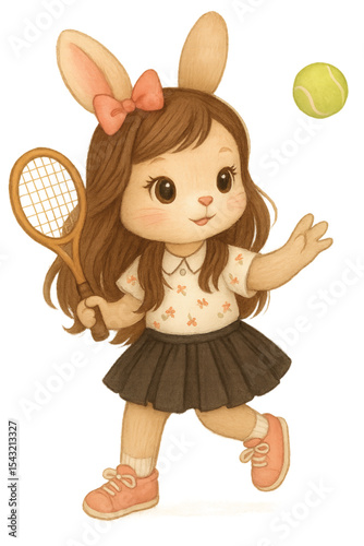 bunny tennis.eps