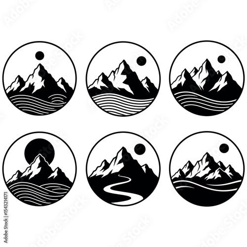 Set of Lion Head Icons in Various Styles