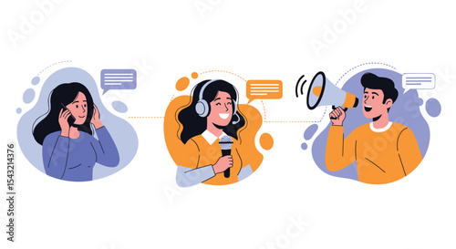 Illustrative Depiction of Communication Methods Individuals Utilize for Sharing Information and Connecting with Others