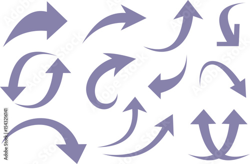: Collection of Pink Hand-Drawn Arrows