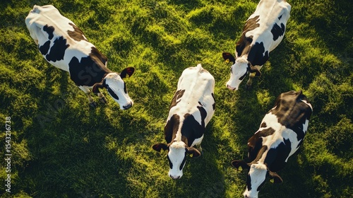 Highland Cow Grazing in Lush Green Meadow, Scottish Highlands, Scotland - Rural Farm Animal Portrait, Scenic Landscape