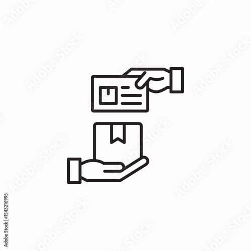 delivery card icon sign vector