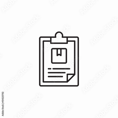 delivery paperwork icon sign vector