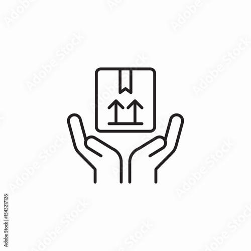 delivery protection icon sign vector