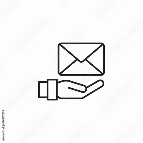 envelope delivery icon sign vector