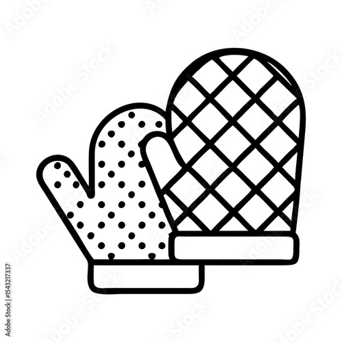 Oven mitt icon 
