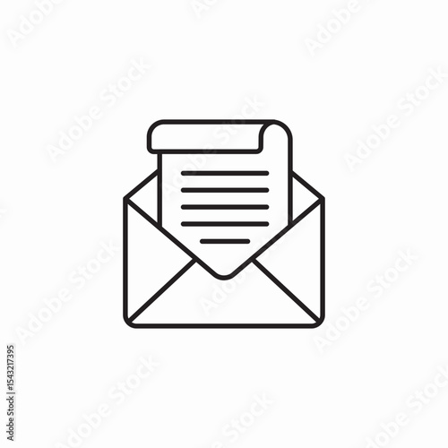 envelope letter icon sign vector