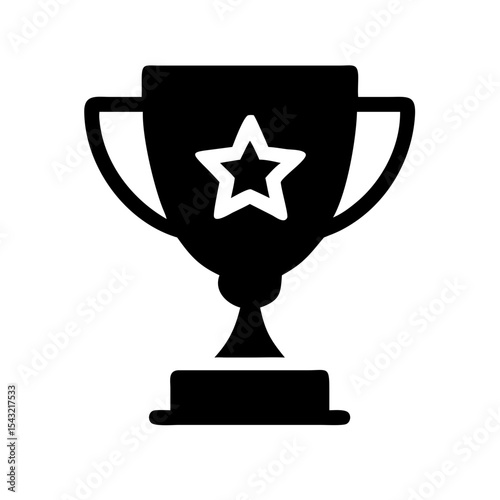 Trophy cup icon isolate 