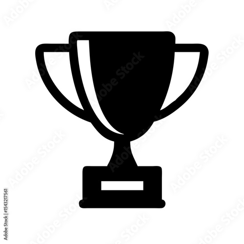 Trophy cup icon isolate 
