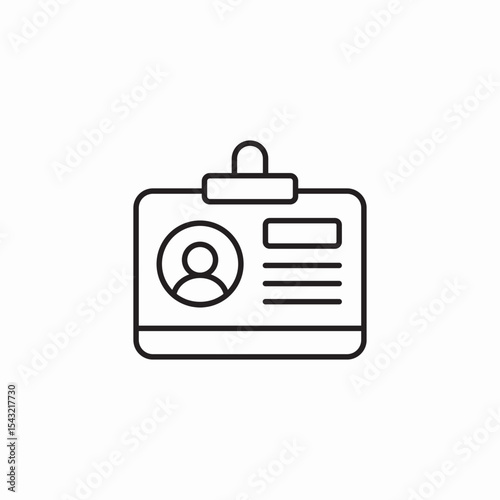 identity information icon sign vector