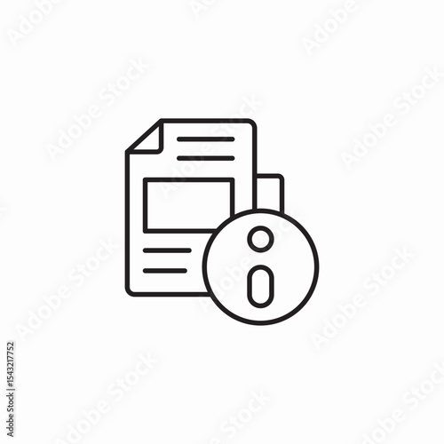 information file icon sign vector