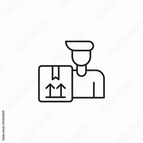 mailman delivery icon sign vector