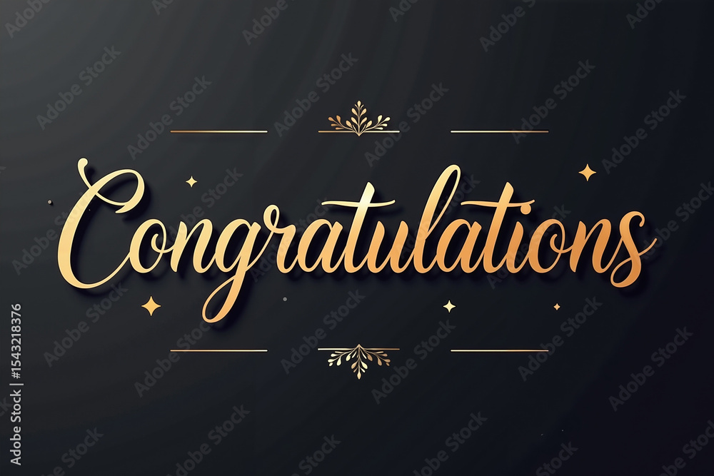Obraz premium Minimalist 'Congratulations' Design