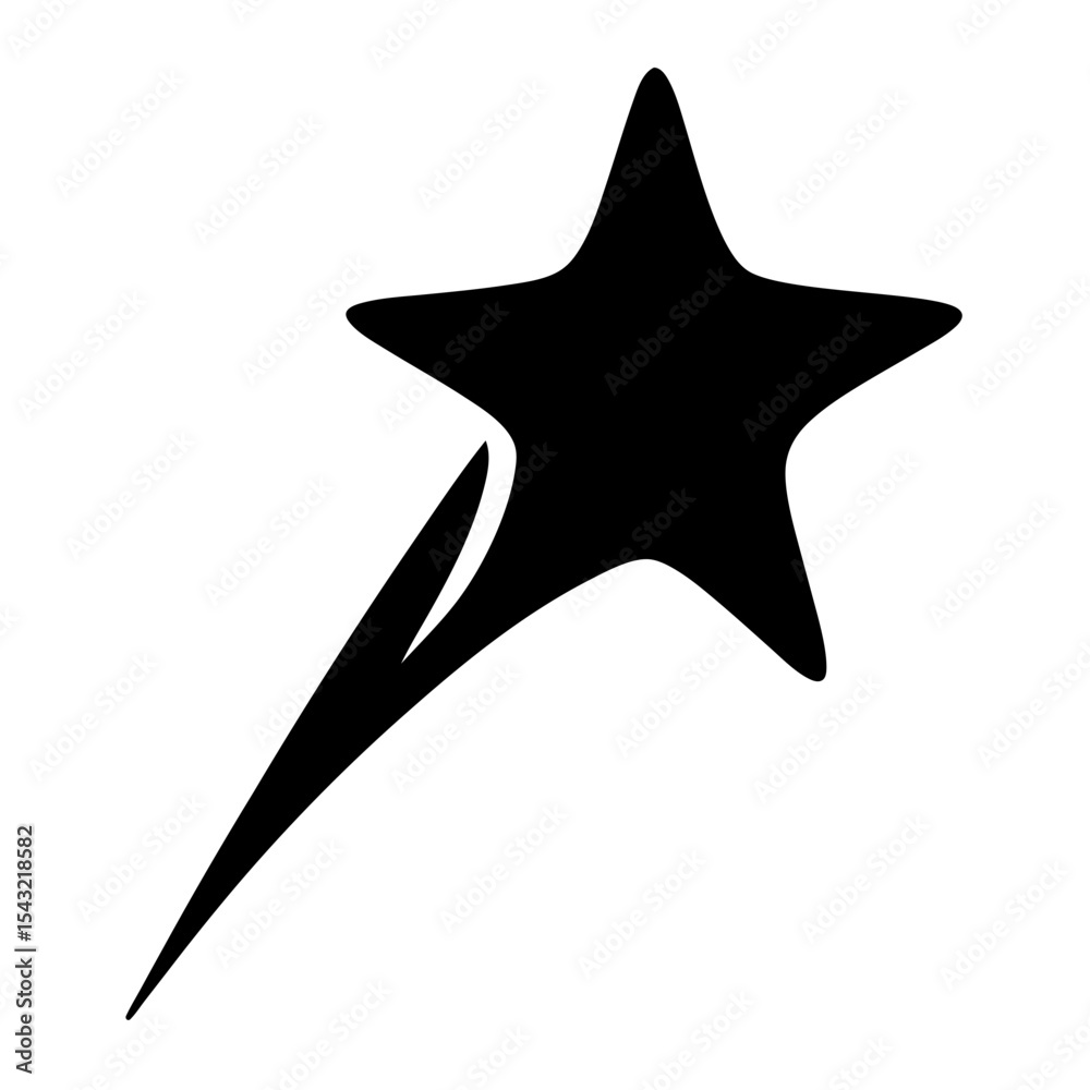 custom made wallpaper toronto digitalStylized black star shooting upwards on a clean white background image