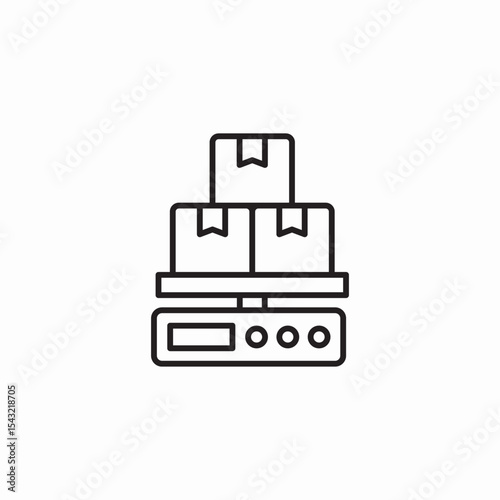 package box weight icon sign vector