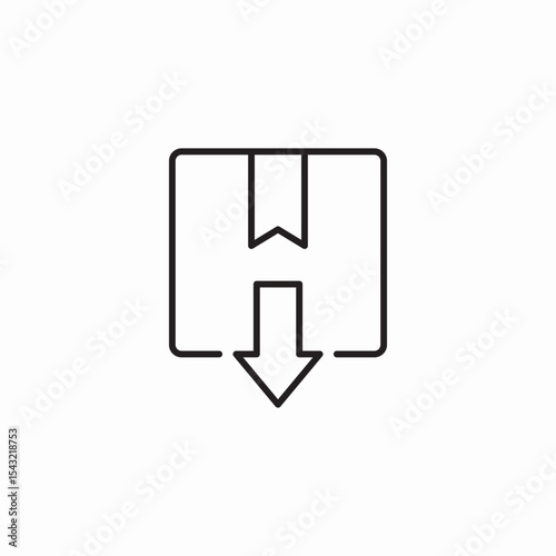 package delivery process icon sign vector