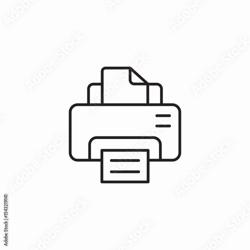 printer device icon sign vector